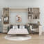 Grand lit escamotable avec rangement hydraulique et canapé, cadre mural pliable avec tablettes, tiroirs et éclairage DEL / USB-1357159611