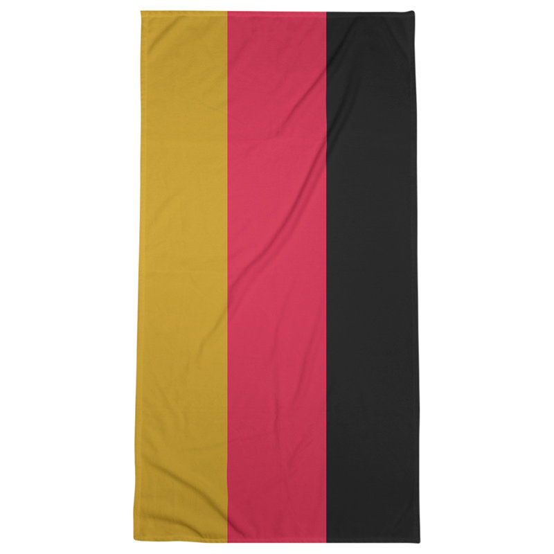 Ottawa Lightweight Bath Towel, Microfiber, Gold/Red/Black