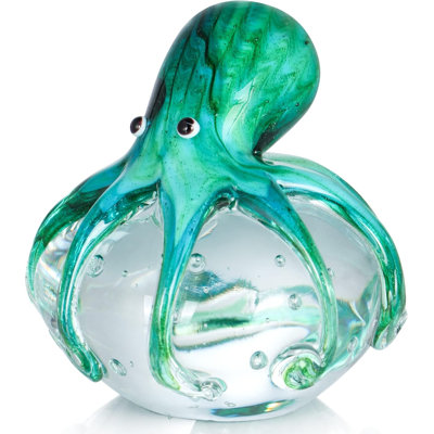 Hand blown glass octopus statue