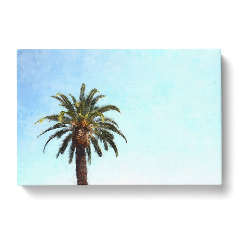 Lone Palm Tree - Wrapped Canvas, 35cm H x 50cm W x 3cm D