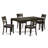 5 Piece Kitchen Table Set for 4 Includes a Rectangle Dining Room Table with Butterfly Leaf and 4 Faux Leather Upholstered Chairs, 36x66 Inch, Cappuccino-131121764-20548996-127273673