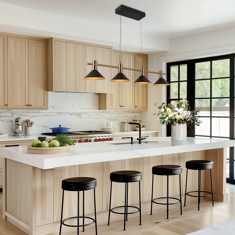 Mantasha 4-Light Dimmable Kitchen Island Linear LED Pendant