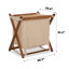 Solid Wood and Fabric Laundry Hamper-2129195441