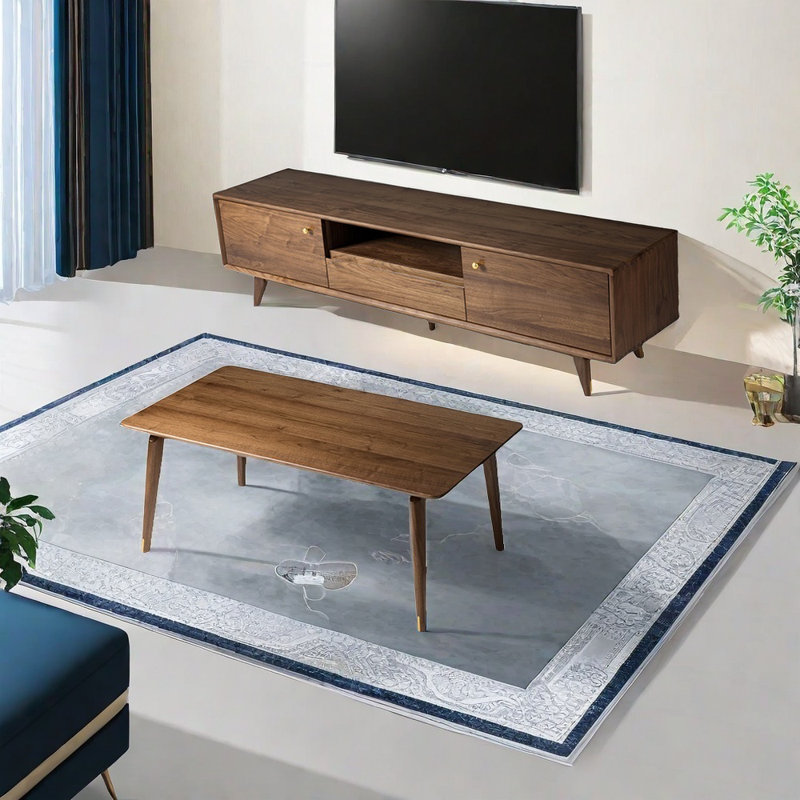 Modern simple TV cabinet coffee table set