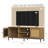  56" Boho  TV Stand for TVs up to 60" - Durable Plywood Construction - Scratch-Resistant Wood Finish