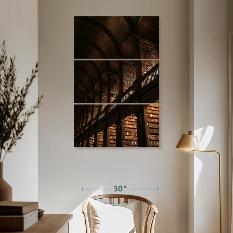 Lilie Trinity College Library, 65" H x 42" W