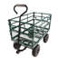 Roue de jardin noire à quatre roues de jardin à haute résistance avec pneus gonflables d'une capacité de 600 lb pour le transport du bois de chauffage-121615310