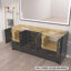 Base de meuble-lavabo double en bois massif 72 po seulement-92728336