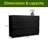 Modern Black Dresser With 6 Drawers, Spacious Countertop & Concealed Handles-2090682192