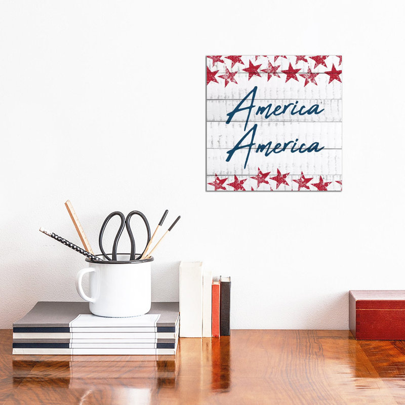 America America by Kimberly Allen - Wrapped Canvas Gallery-Wrapped Canvas Giclée, 30.48cm H x 30.48cm W