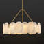 Luminaire suspendu cylindrique 24 po à DEL à albâtre