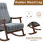 Chaise berçante avec pieds en bois massif-1436762772