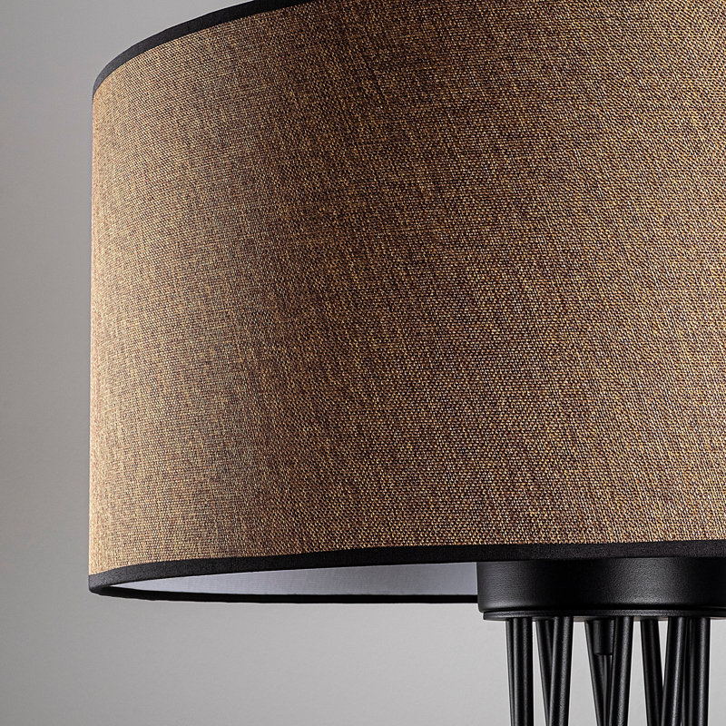 68.78'' Black Traditional Floor Lamp, Yellow