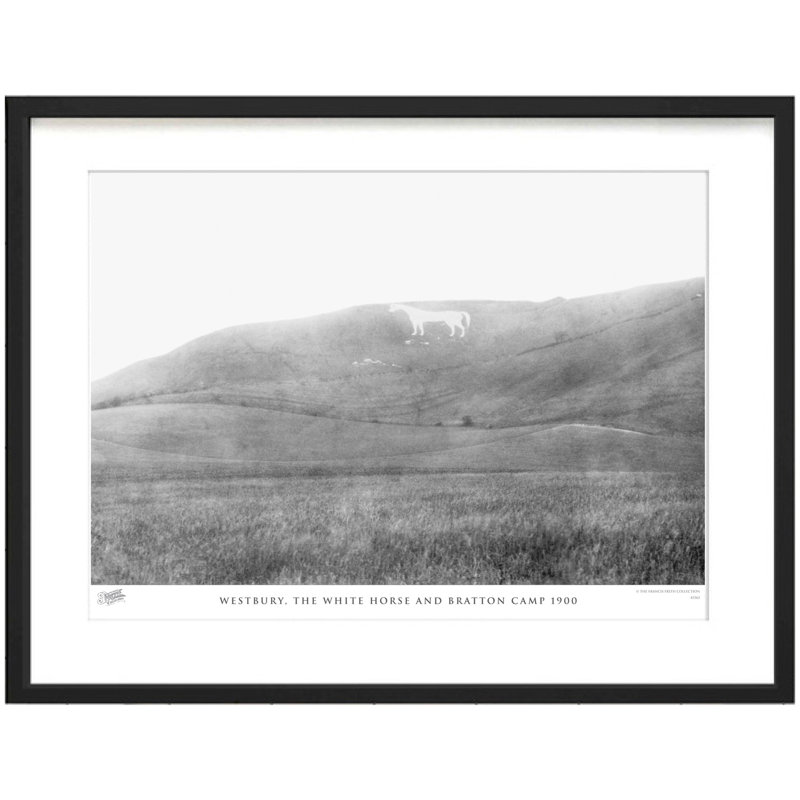 Westbury, The White Horse And Bratton Camp 1900 - Single Picture Frame Print, 60cm H x 80cm W x 2.3cm D