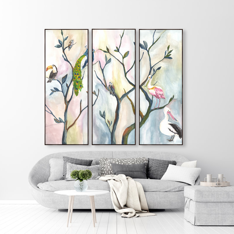 Morning Meeting I Print by Bella Lane, 109.5" H x 41.5" W x 1.5" D, Image Gel Brush