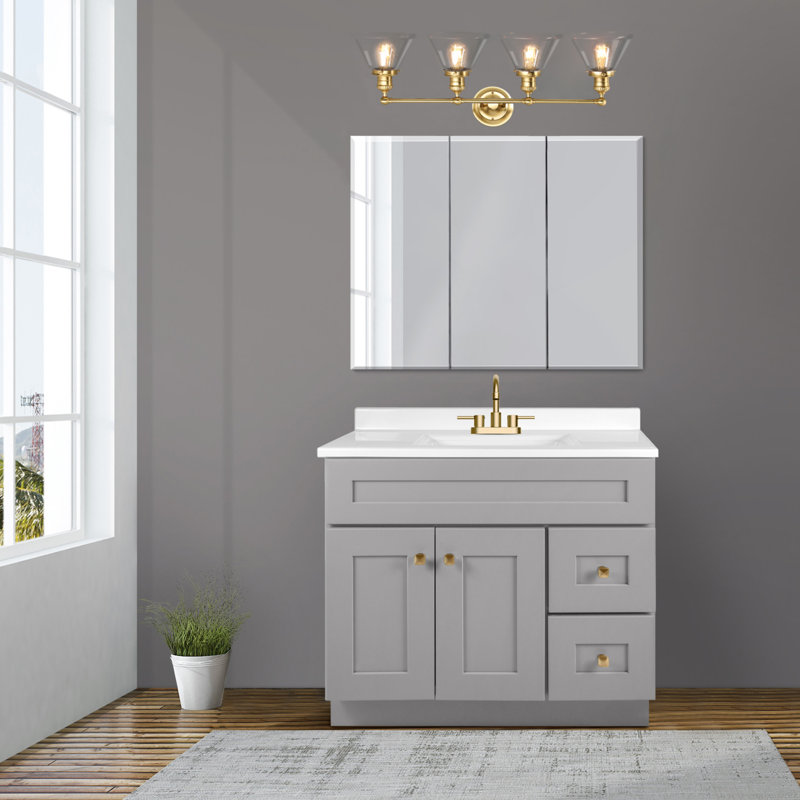 Vannatta 4 - Light Dimmable Vanity Light, Satin Gold