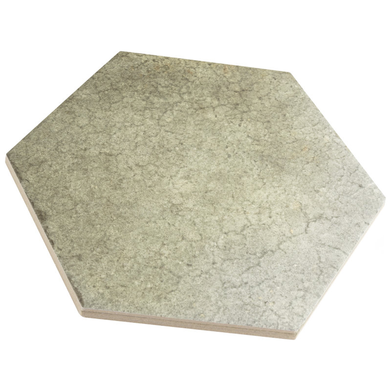 Heritage Hex 7" x 8" Porcelain Stone Look Wall & Floor Tile, Jungle