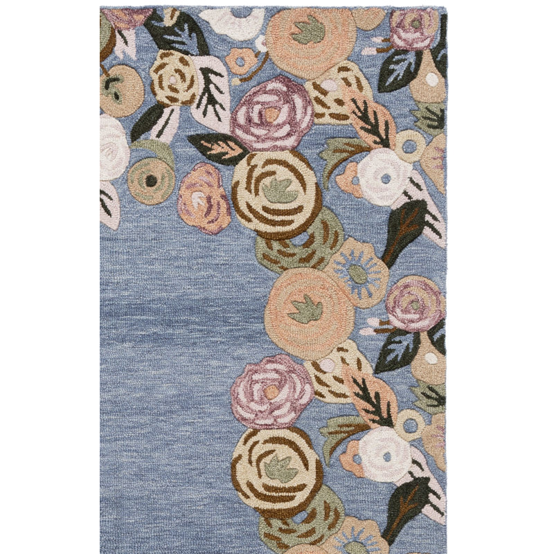 Jardin 765 Hand Tufted 80% Wool; 20% Cotton Floral Rug, Rectangle 4' x 6'