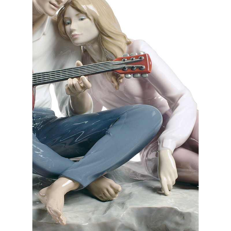 Seraphic Harmony 10" Porcelain Angel Statue from Spain