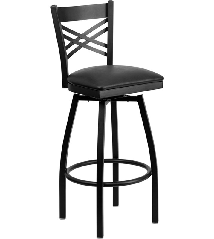 Tabouret tournant 32 "Lomonaco, Noir