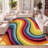 Connor-Joe Abstract Swirl Red/Yellow/Blue Rug-725687087
