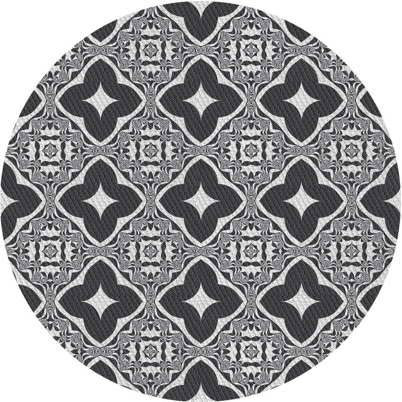 Tapis gris / brun Develin, Rond 5 pi