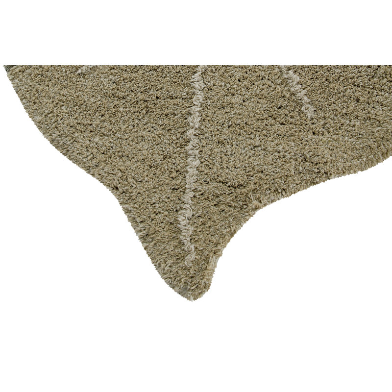 Cotton Area Rug in Gray/Tan