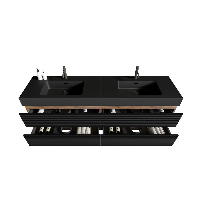Dru Wall Mounted With Granite Top
