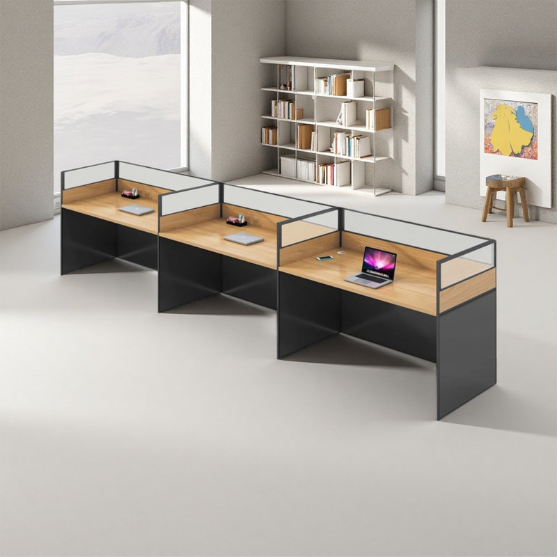 Bureau rectangulaire pour 3 personnes, H 43,3 po x l 142,52 po x P 23,62 po