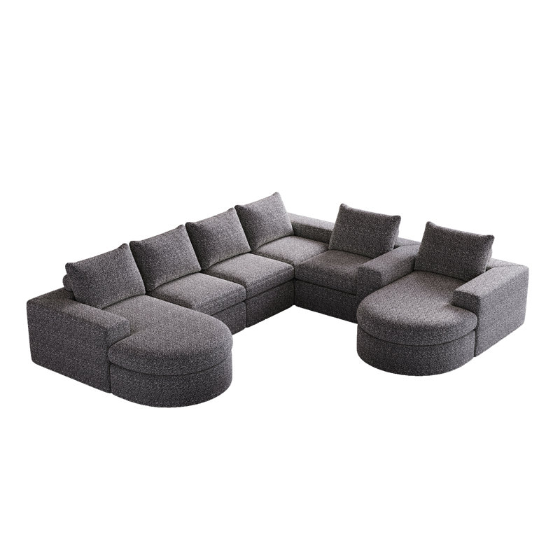Canapé modulaire Chenille Cloud, Gris chenille