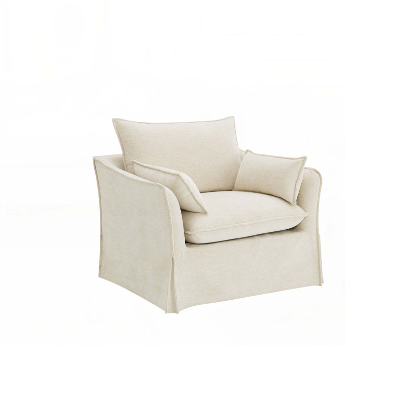 Chaise en lin Shane avec 2 coussins