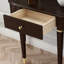 Dark Brown Solid  Wood Half-circle Console Table-908101265