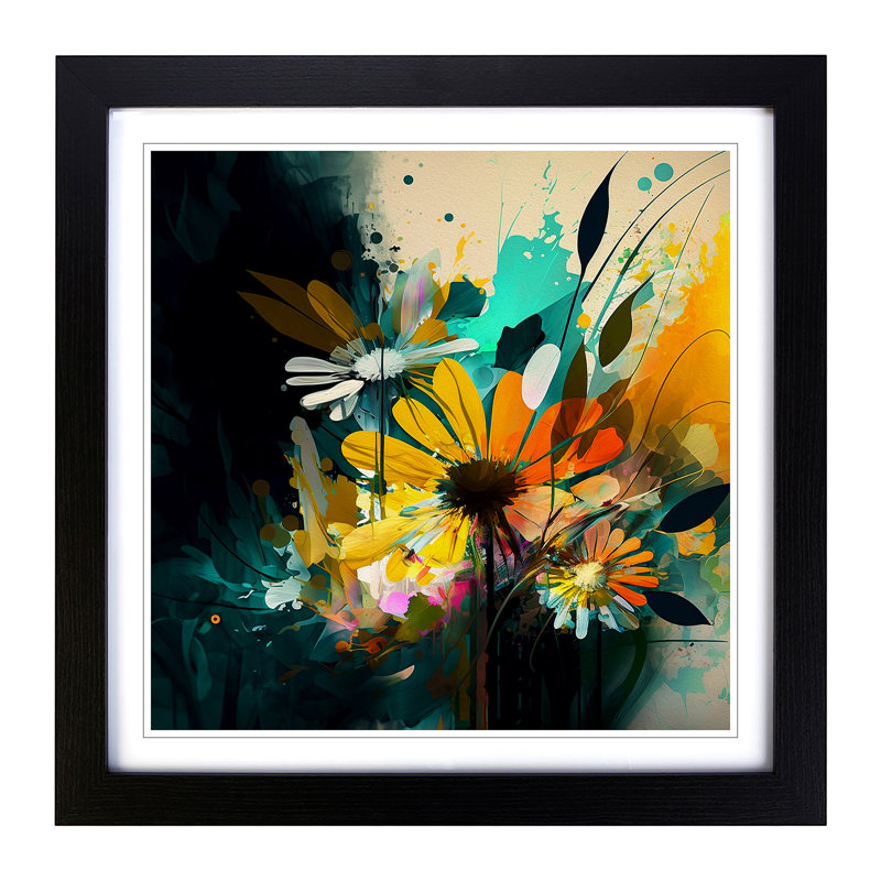 Wildflowers No.2 - Framed Print, Black