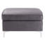 Repose-pieds gris rectangulaire
