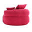 Chenille simple, fauteuil-lit moelleux pour les espaces de vie, aucun assemblage requis, housse amovible, éponge à haute résilience, conception peu encombrante, trois coussins assortis, éponge de couleur rose rouge-121365713