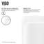 Amaryllis 20" L x 14" W x 6" H Matte Stone  White Handmade Rectangular Vessel Bathroom Sink