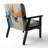 Paper Euphoria I - Upholstered Midcentury Modern Arm Chair-118659401-118659397