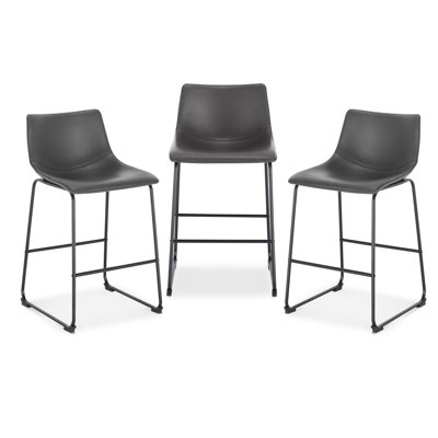 Tabouret de comptoir en similicuir 24 po Bela