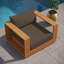 Chaise de patio en bois d'acacia Tahoe