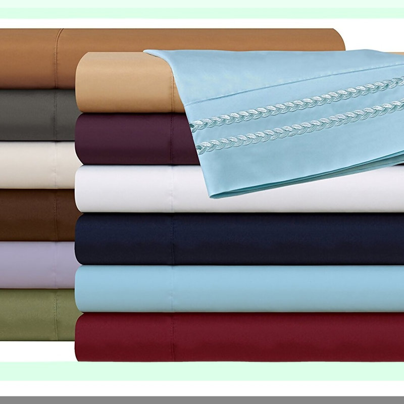 Luxury Silky Soft Premier Chain Hotel Quality Sheet Set - Wrinkle & Fade Resistant, Deep Pocket - 4 pc, Queen Sheet Set, Navy