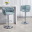 Tabouret de bar pivotant à hauteur ajustable avec dossier tissé et repose-pieds-995998635