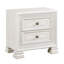Table de chevet blanche avec tiroirs Pearl