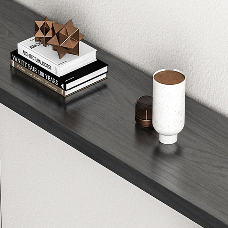 Console en bois massif noir mat, H 29,53 po x l 62,99 po x P 11,81 po