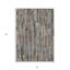Tapis extérieur lavable rayé 5 pi x 8 pi étain et brun
