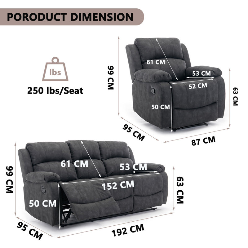 Menca 2 - Piece Living Room Set