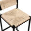 Ensemble de 2 tabourets de bar en papier tissé à la main avec repose-pieds pour îlot de cuisine, blanc crème-1936641730