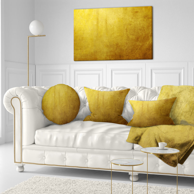 Gold Texture - Abstract Printed Throw Pillow
