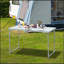 Table de camping pliante de 47 pouces, réglable en hauteur, légère et portable avec poignée de transport pour l'extérieur