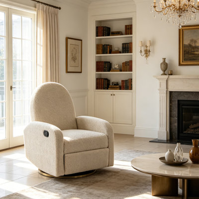 Fauteuil inclinable et pivotant 360 ° - amande