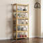 Bibliothèque de présentation moderne à 5 niveaux avec vitrine en acrylique à 5 niveaux et porte à bascule pour salon-109080843